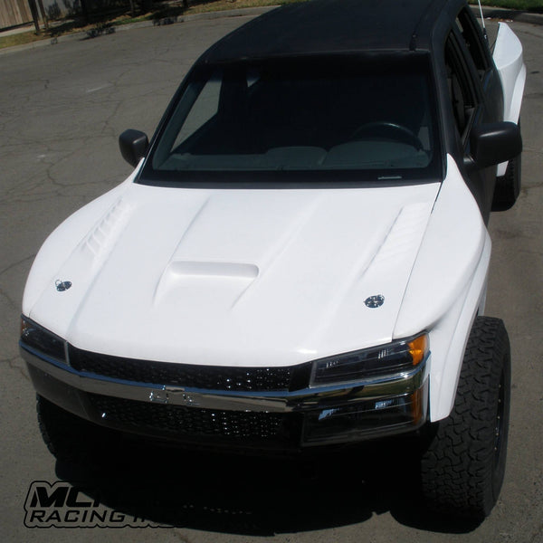 04-12 Chevy Colorado 4" Bulge Off Road Fiberglass Hood
