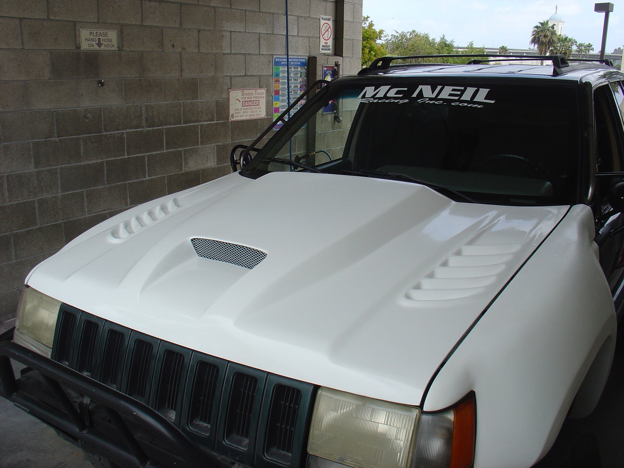93-98 Jeep Grand Cherokee (ZJ) Off Road Fiberglass Hood - McNeil Racing Inc