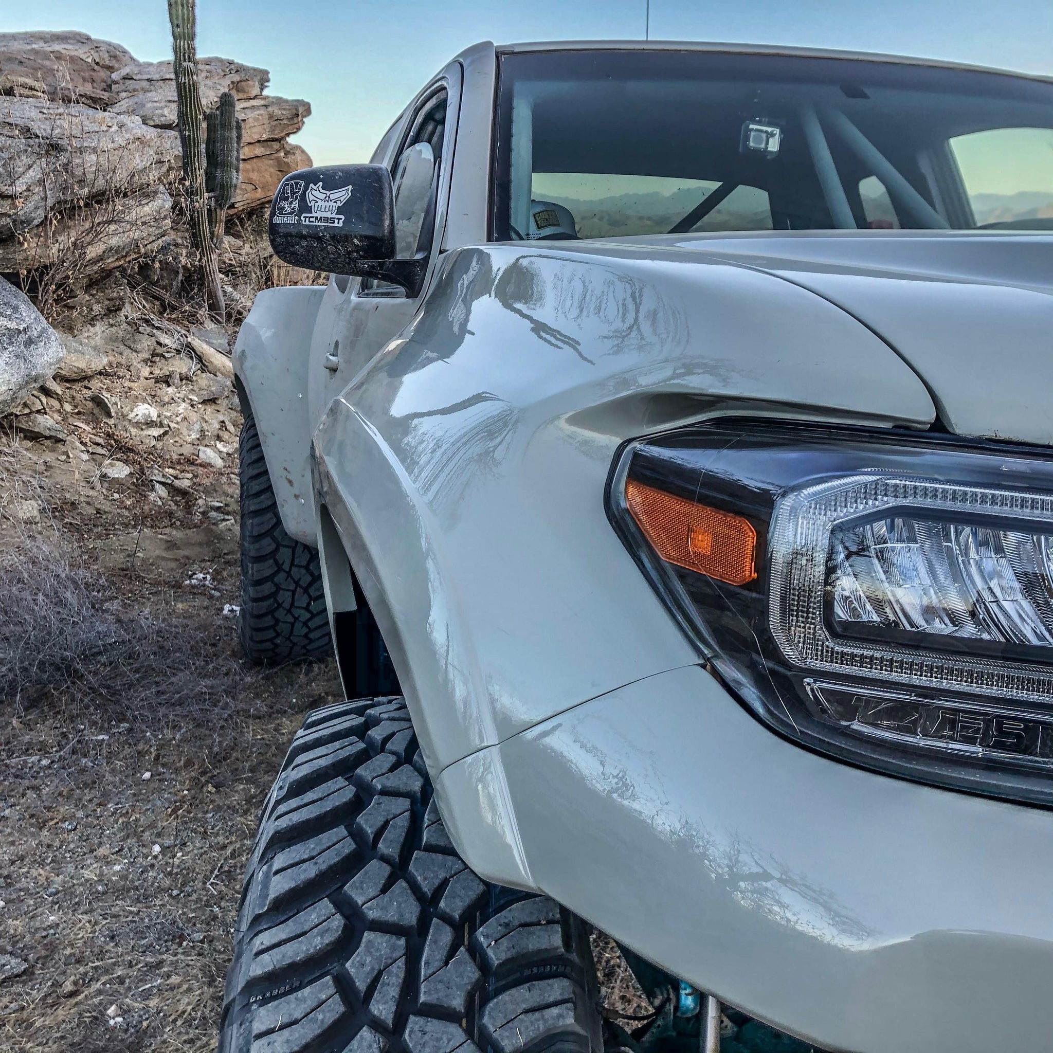 05-15 To 16 Toyota Tacoma Conversion Off Road Fiberglass Fenders and Hood