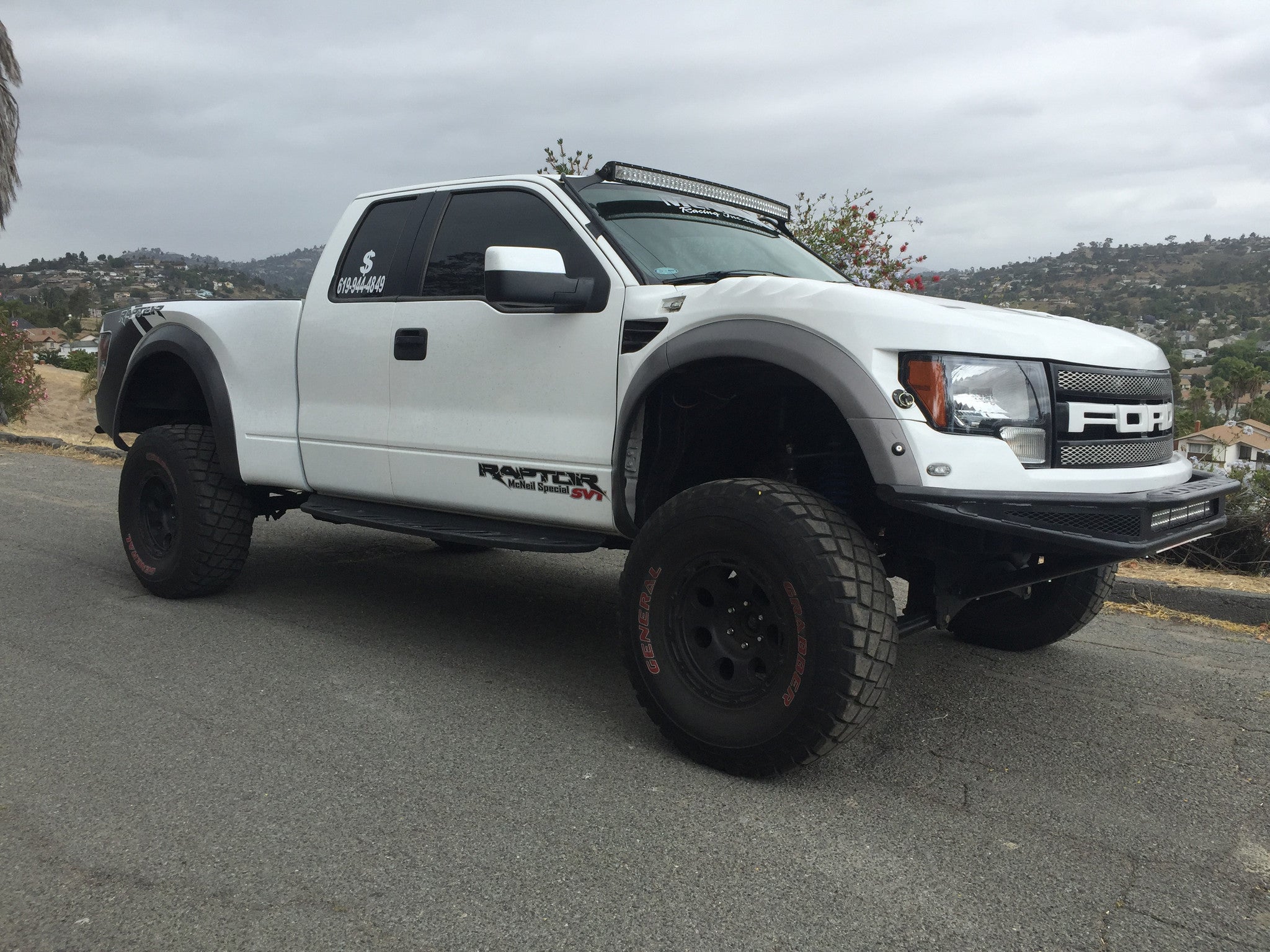 10-14 Ford Raptor TT Style Off Road Fiberglass Bedsides - 6.5 Bed - McNeil Racing Inc